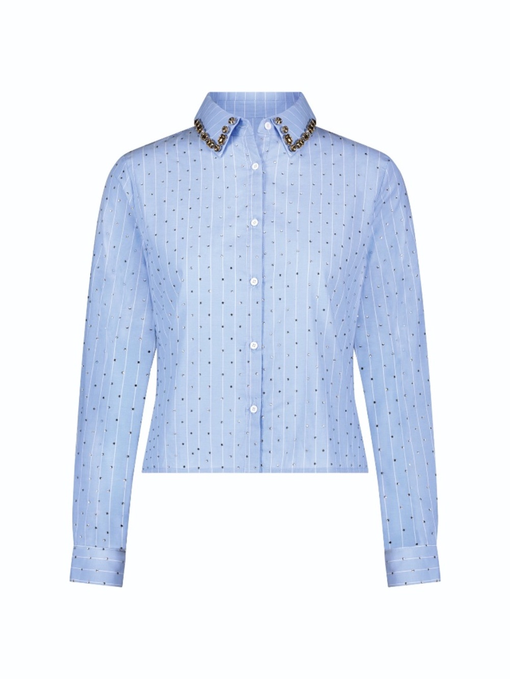 Chic Crystal Button Up Shirt